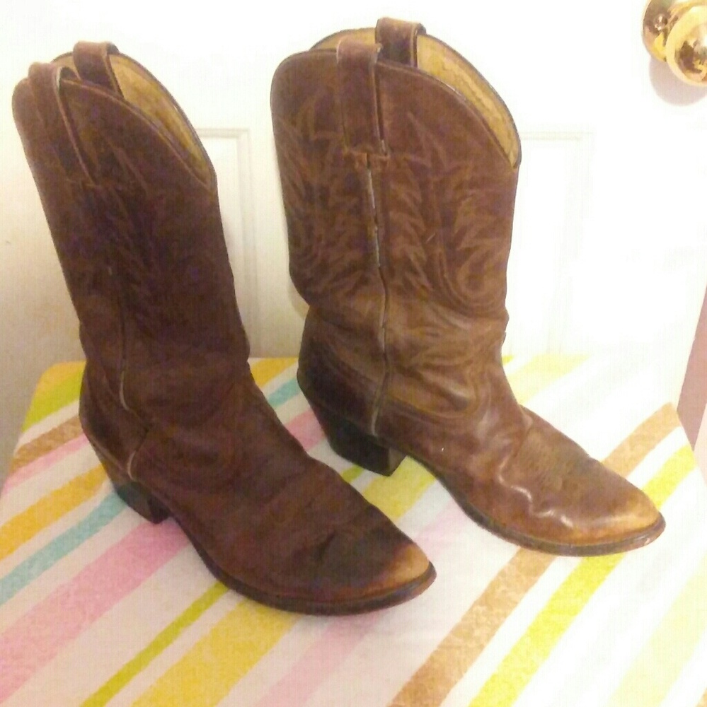 Genuine leather cow girl boots.