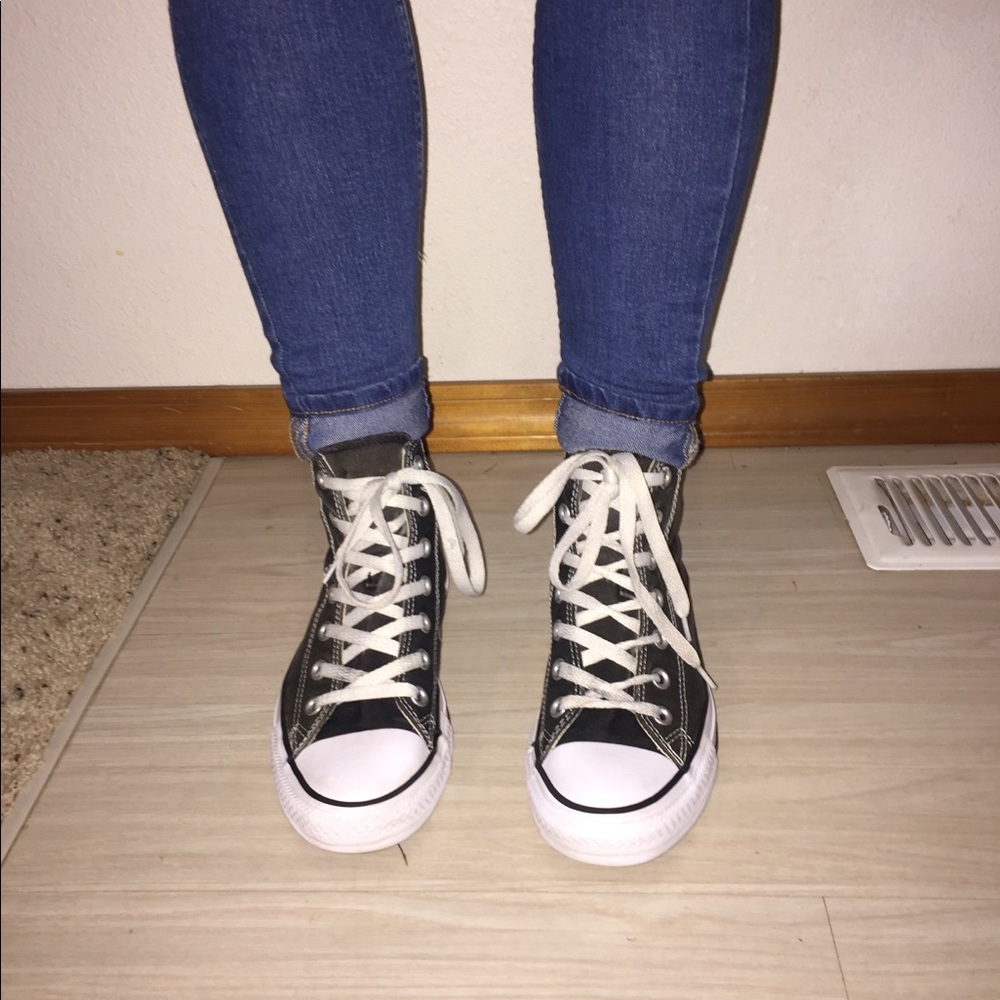 Black high top converse