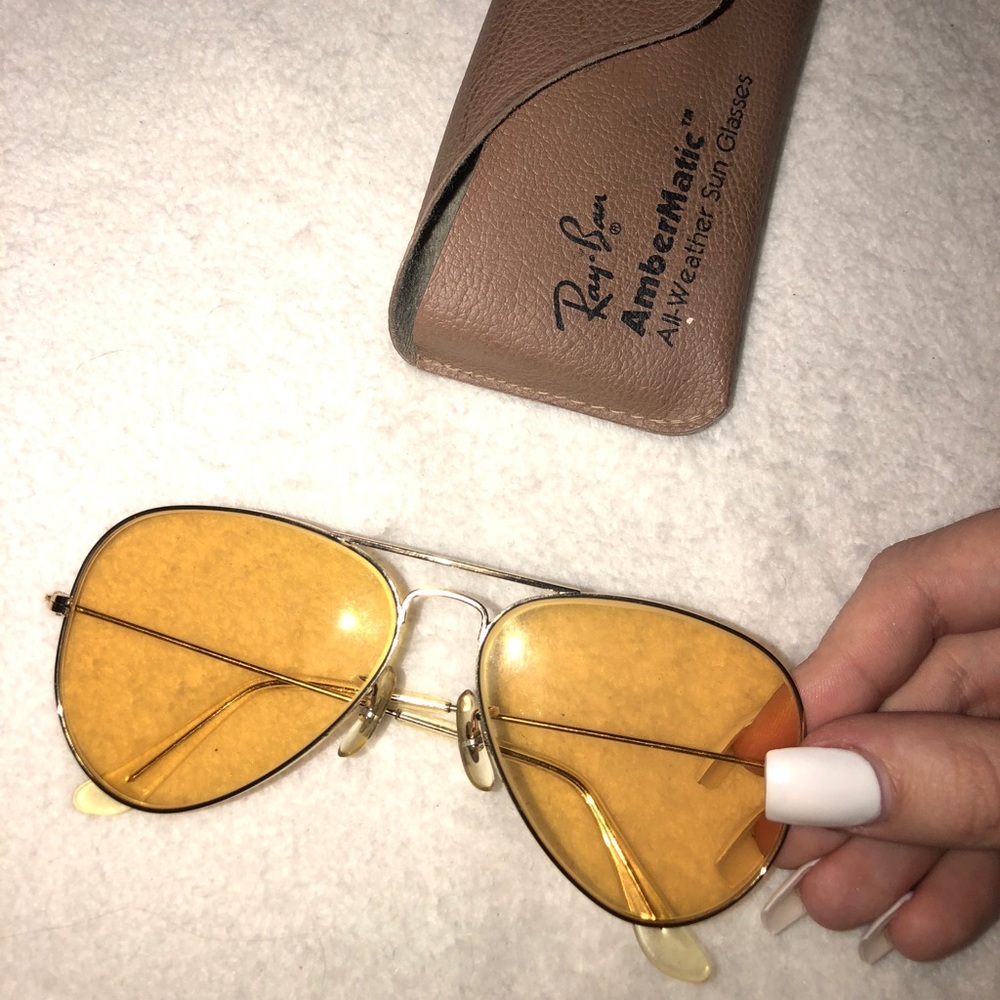 amber ray bans