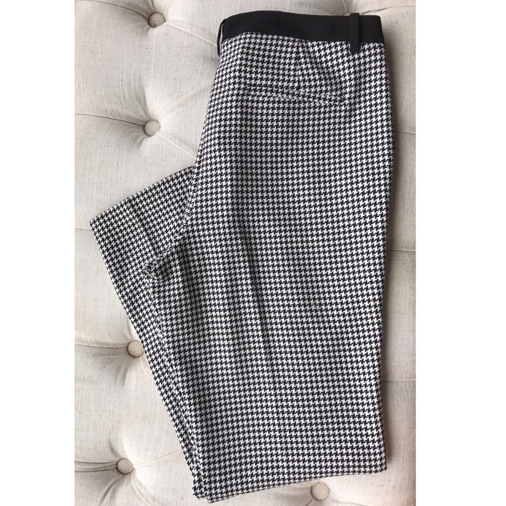 Calvin Klein Black & White Houndstooth Dress Pants