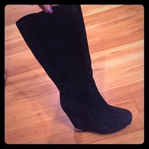 Vince Camuto Suede Platform Knee High Boots