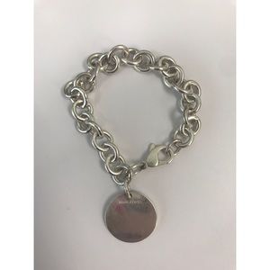 Tiffany & Co 925 Circle Tag Charm Bracelet