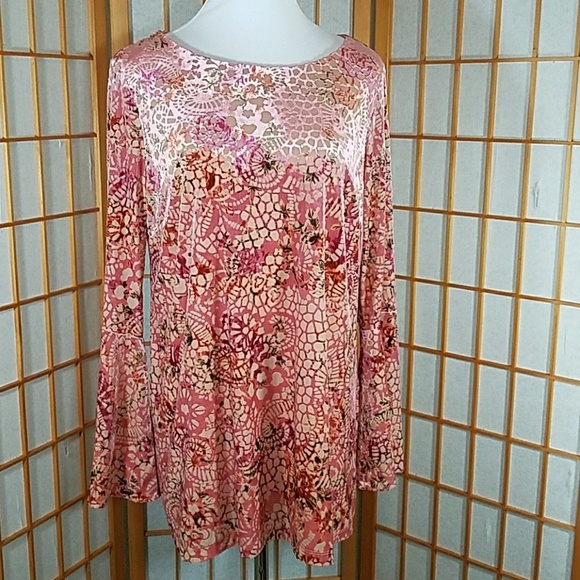 Alex Marie blush pink and wine velvet tunic (NWT) - Picture 1 of 8