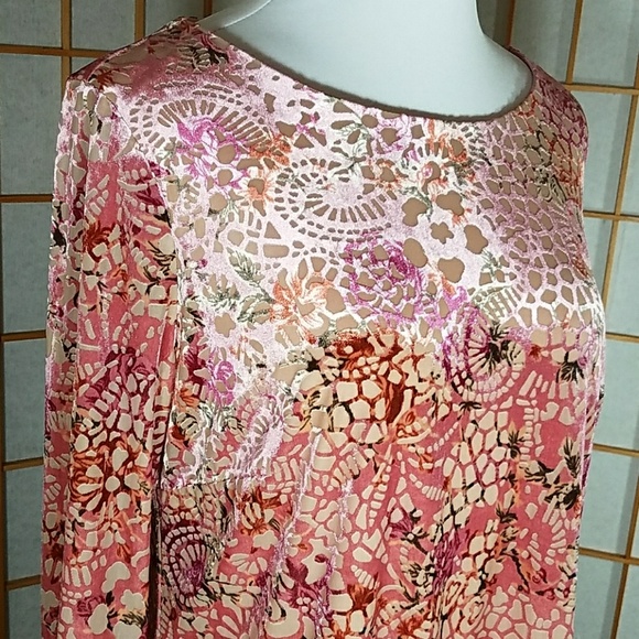 Alex Marie blush pink and wine velvet tunic (NWT) - Picture 2 of 8