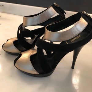Fendi Black and Gold Pumps