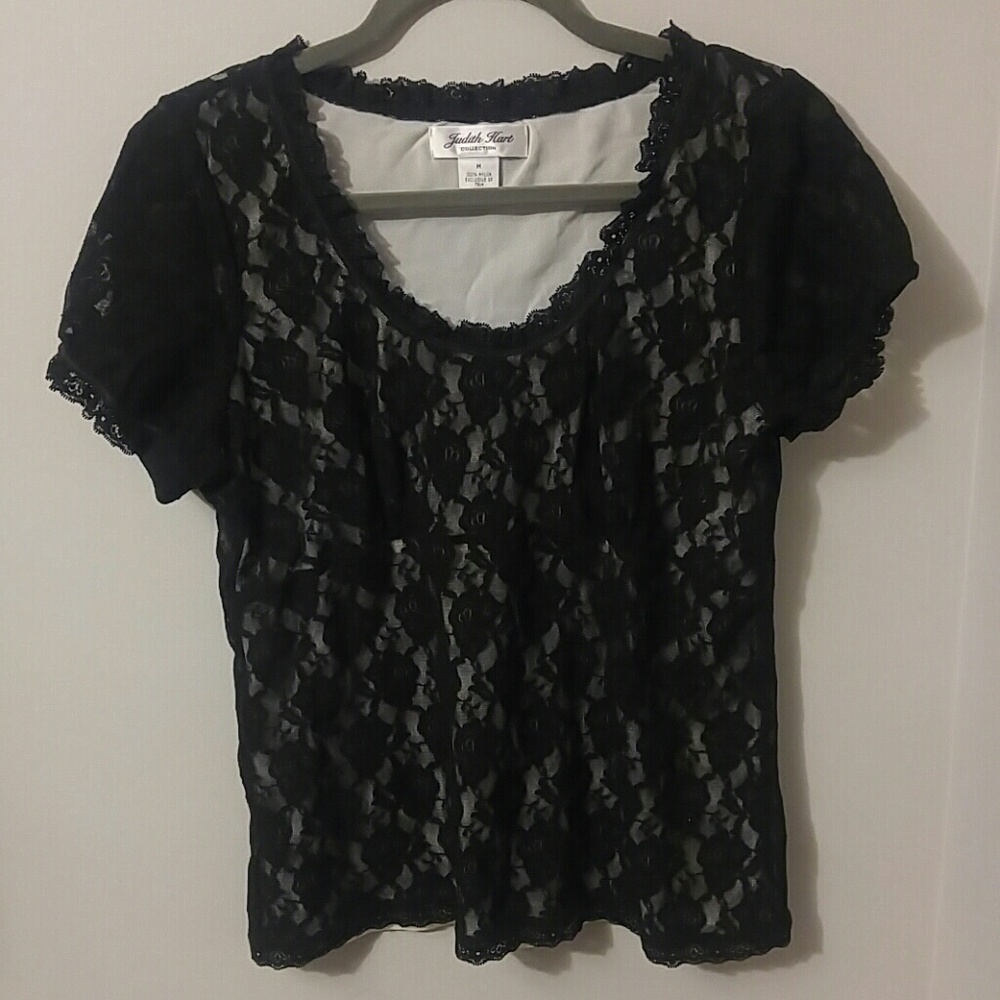 Black lace top