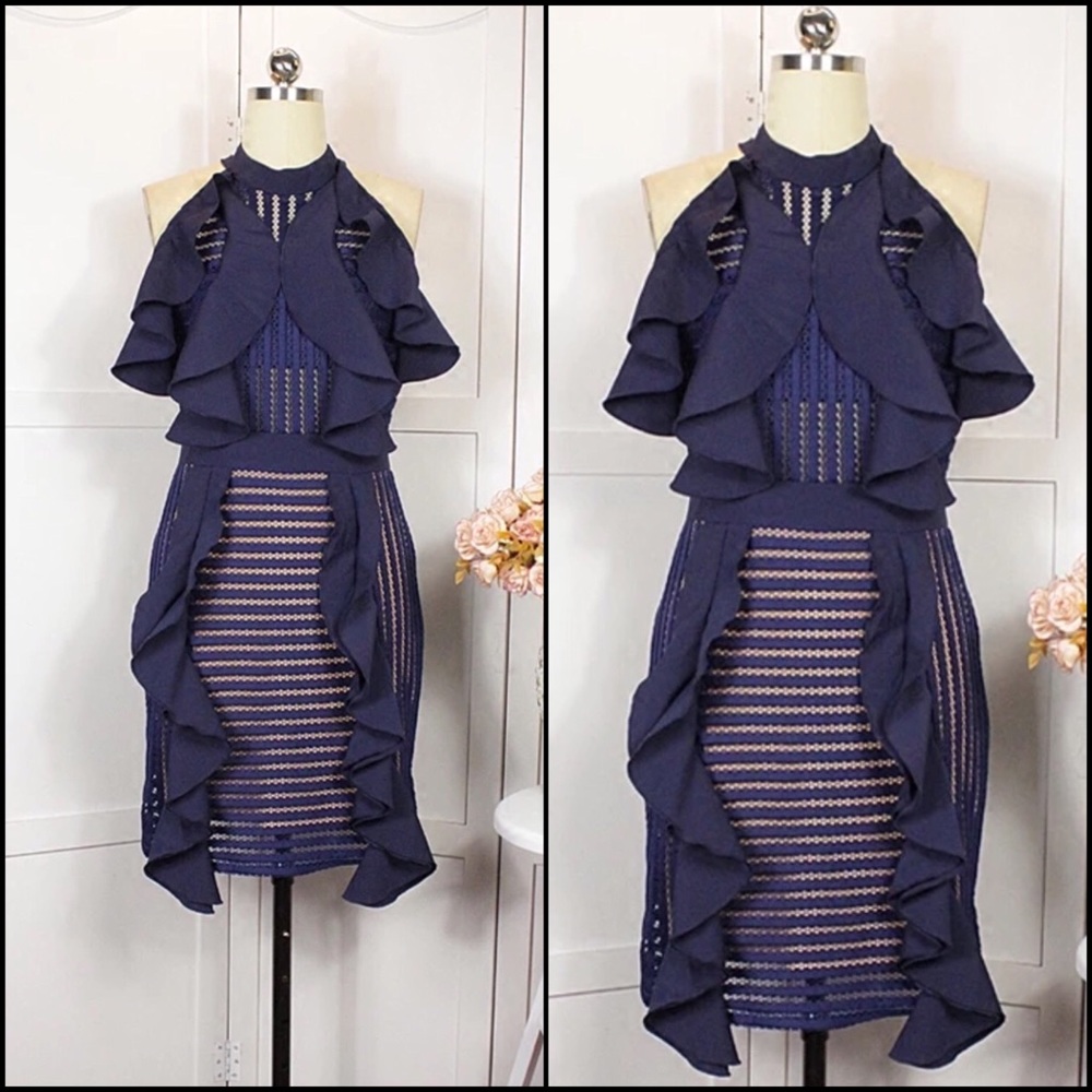 Sleeveless Ruffle Knit Dress