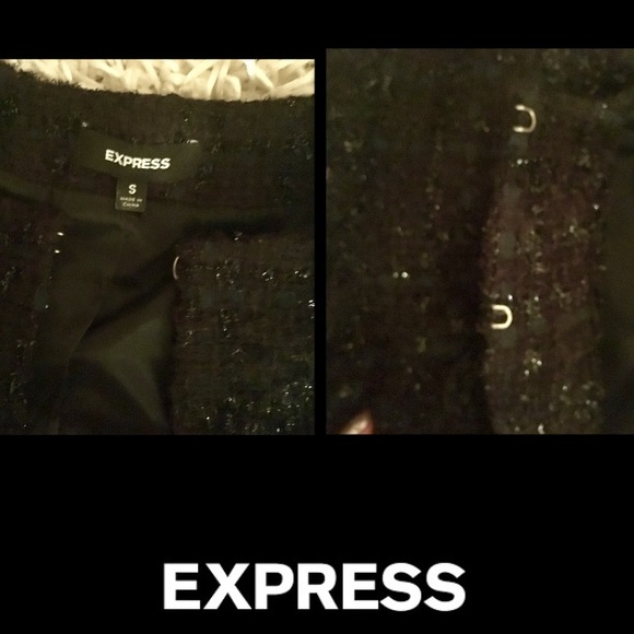 🦋Express•Embroidered Tweed Metallic Blazer - Picture 4 of 8