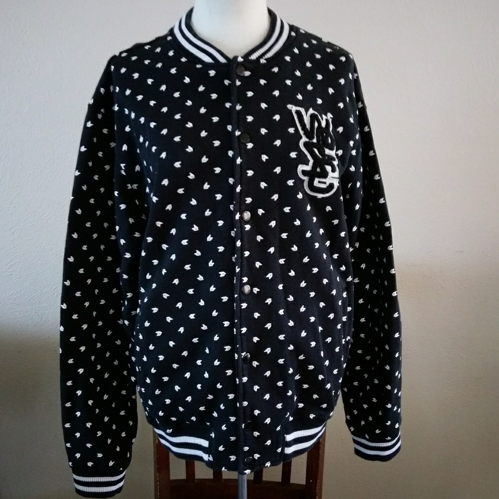 WESC Mens print letterman jacket