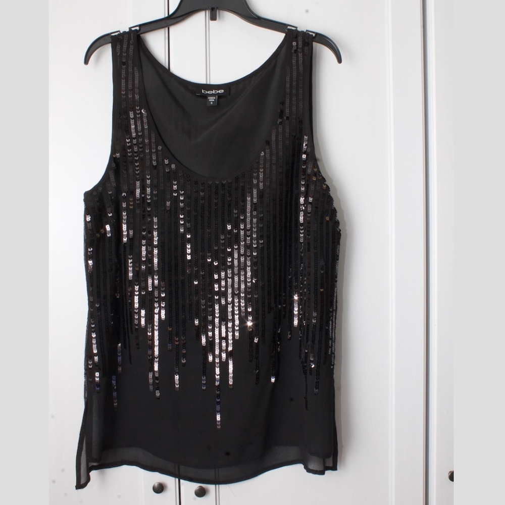 Bebe Sequin Top