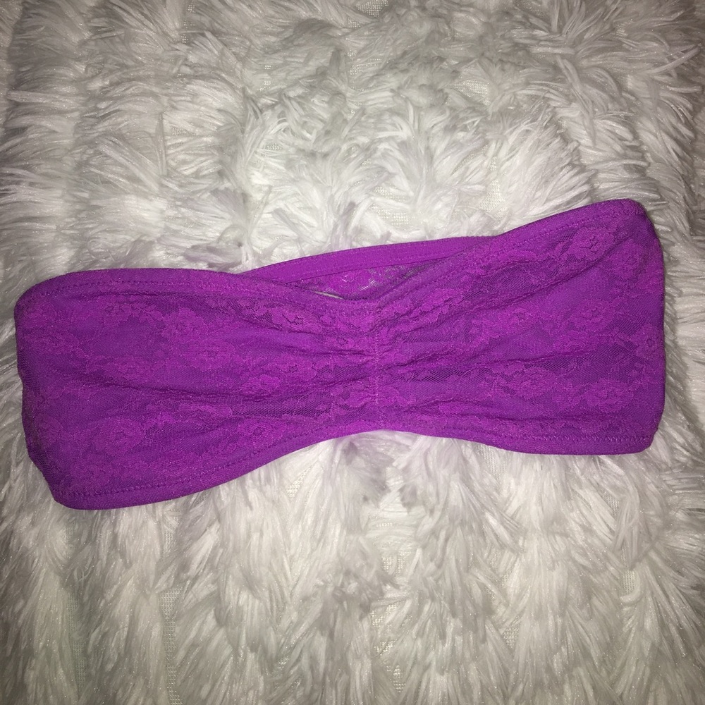 PINK victoria's secret • lace bandeau small purple