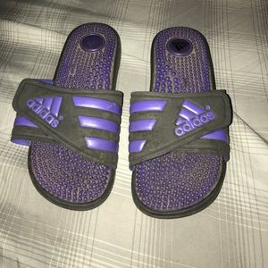 Purple and black Flip flops