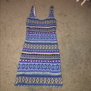 Tribal print body con dress