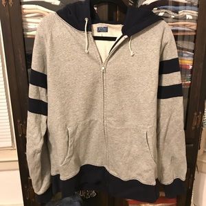 J. Crew Men Vintage Look Zip-Up Sweatshirt