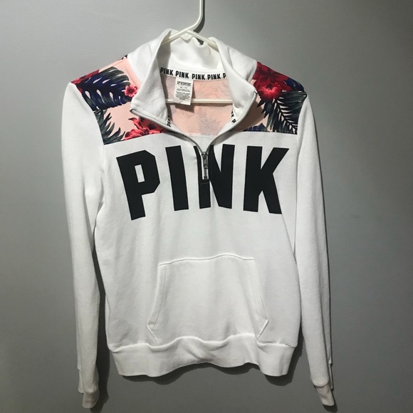 half zip pink sweater