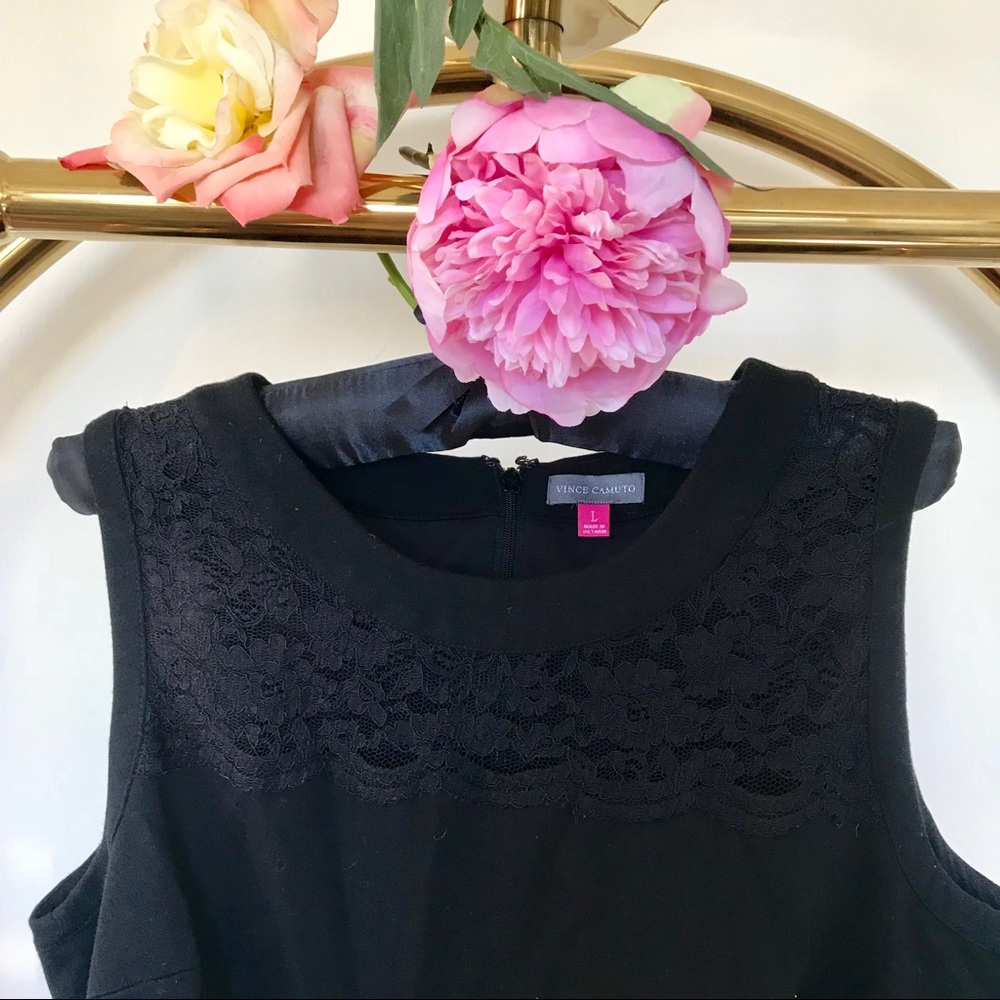 Black Lace Vince Camuto Top - Picture 2 of 2