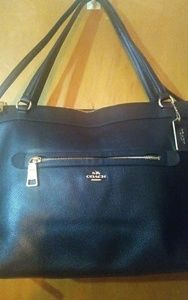 Coach Black Pebble Leather Handbag