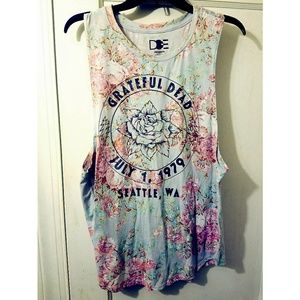Grateful Dead Floral Muscle Tank