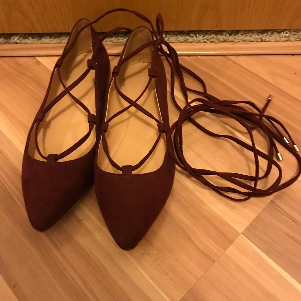 Lace up flats