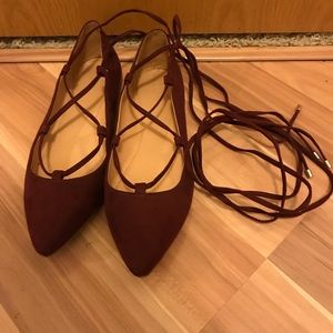 Lace up flats