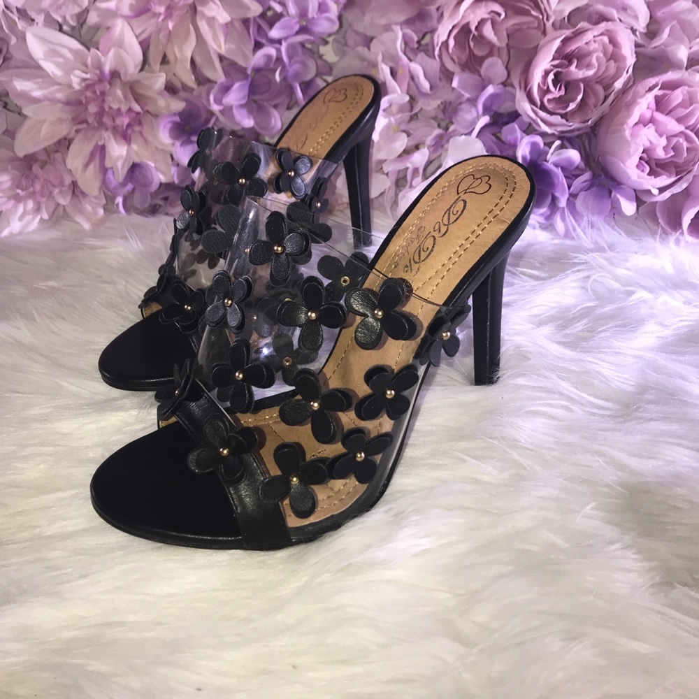 🎀New Flower Accent Chic Heels - Picture 1 of 6