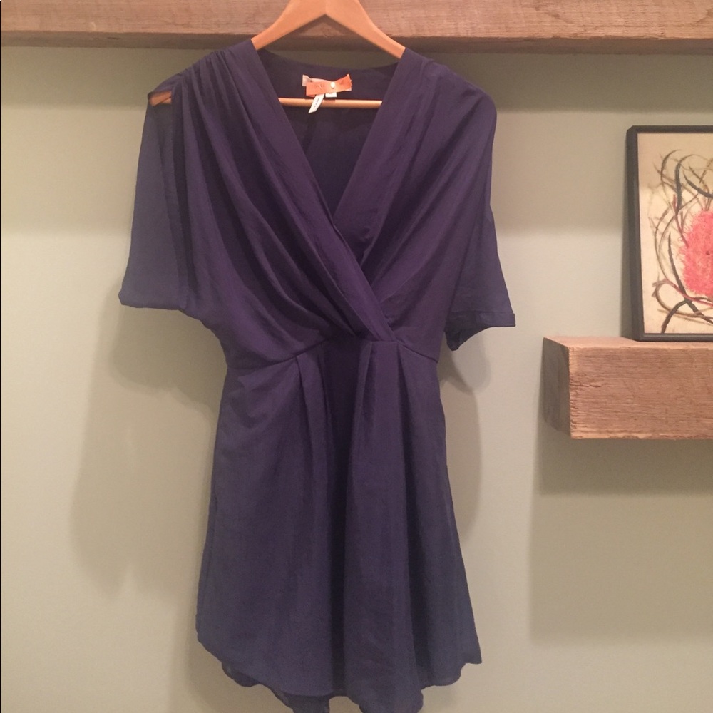 BCBG dark Blue Silk dress