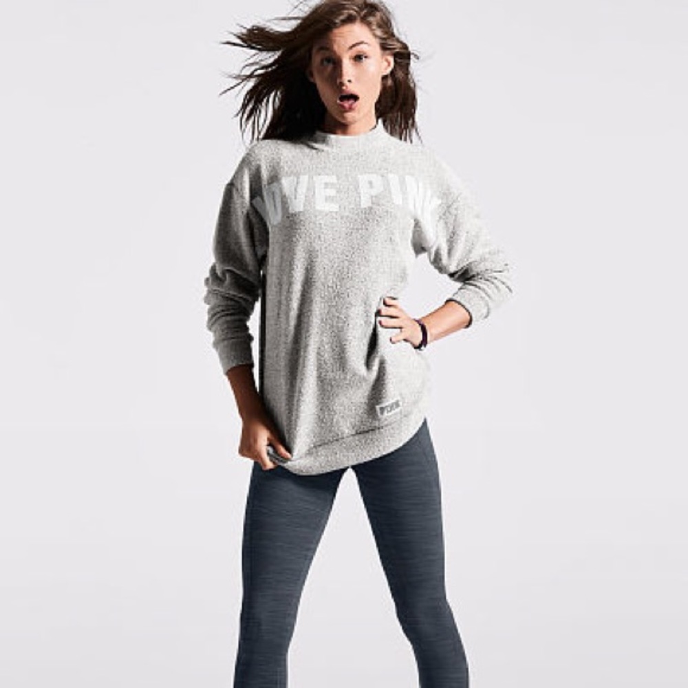 Vs pink stadium mock neck