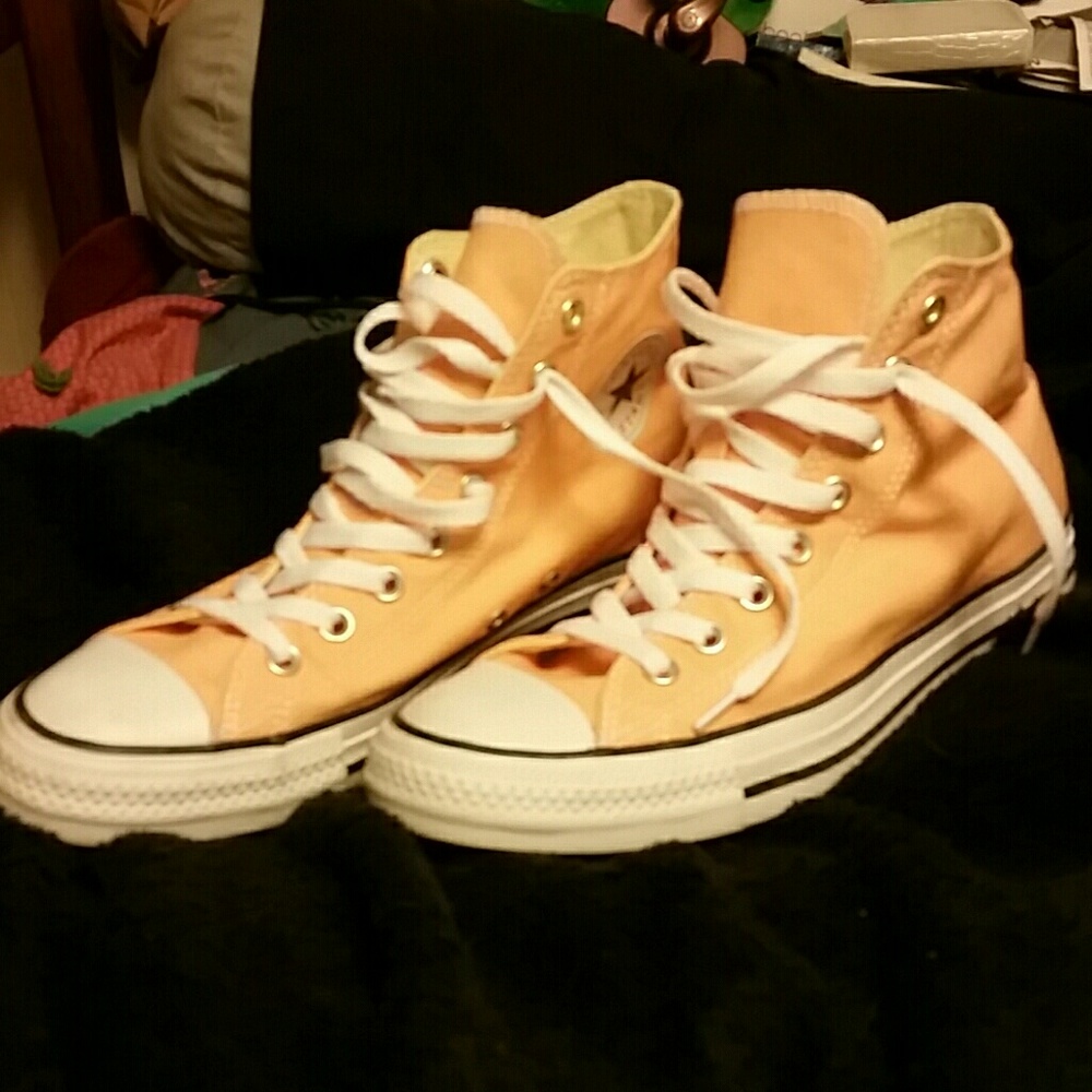 Sunset Orange High Top Converse
