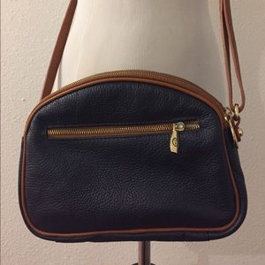 Vintage Valentina Cross Body Navy Leather Purse