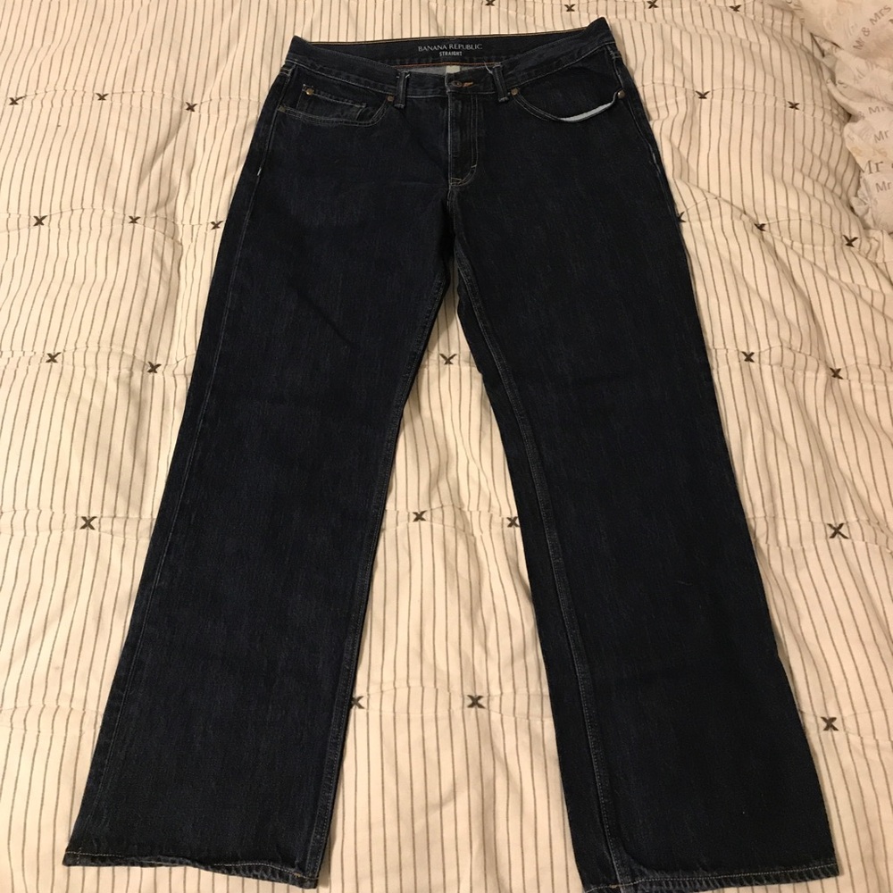 Banana Republic Men Straight Fit Jeans 35 x 30