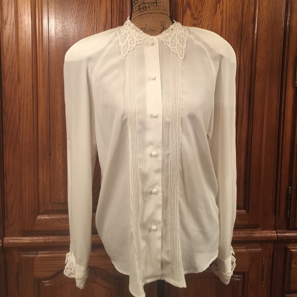 Vintage Alexandria Tuxedo Front Blouse