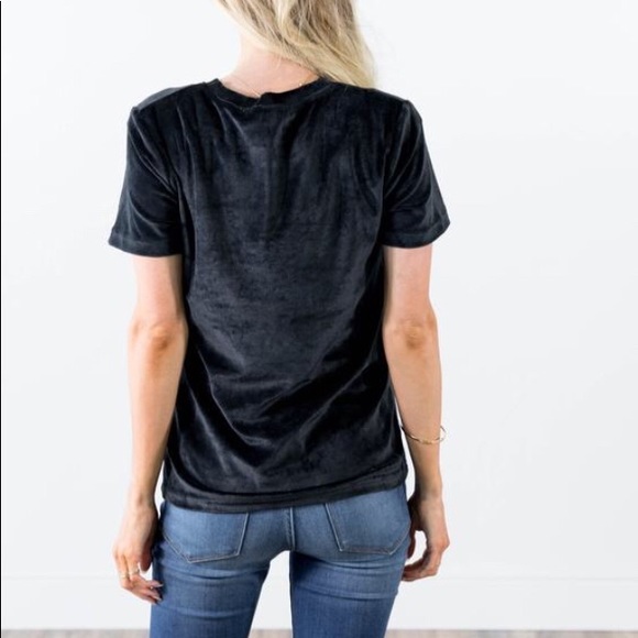Velveteen tee in black - Picture 3 of 3