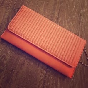 Large Peach clutch