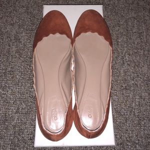 Authentic Chloe “Lauren” Scalloped Ballet Flat