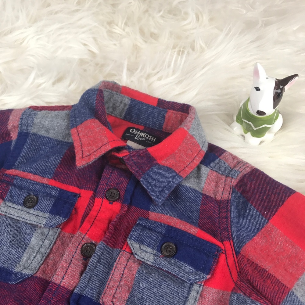 Oshkosh flannel shirt boys 3T
