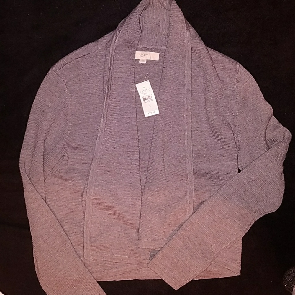 Loft gray sweater cardigan