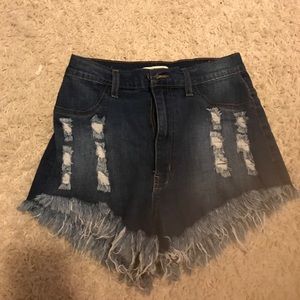 Jean high wasted shorts