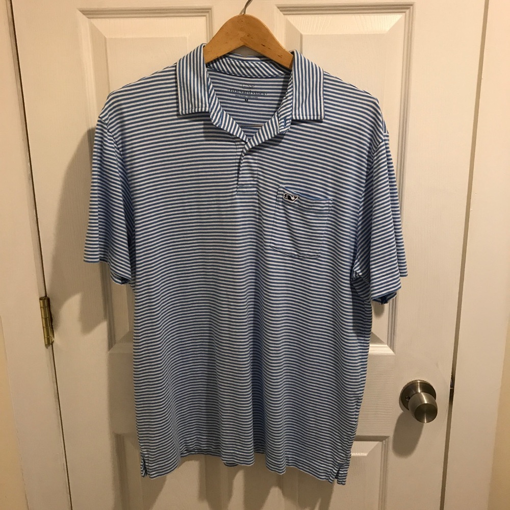 Vineyard vines striped jersey polo