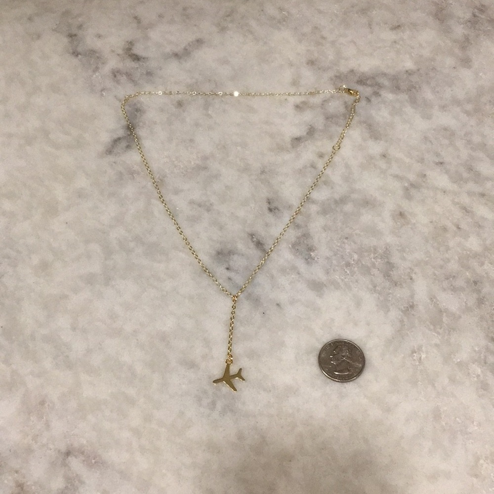 "Sarai" Traveller Necklace Gold delicate - Picture 2 of 3