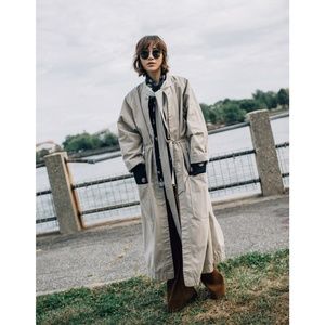 Bassike canvas drawstring trench