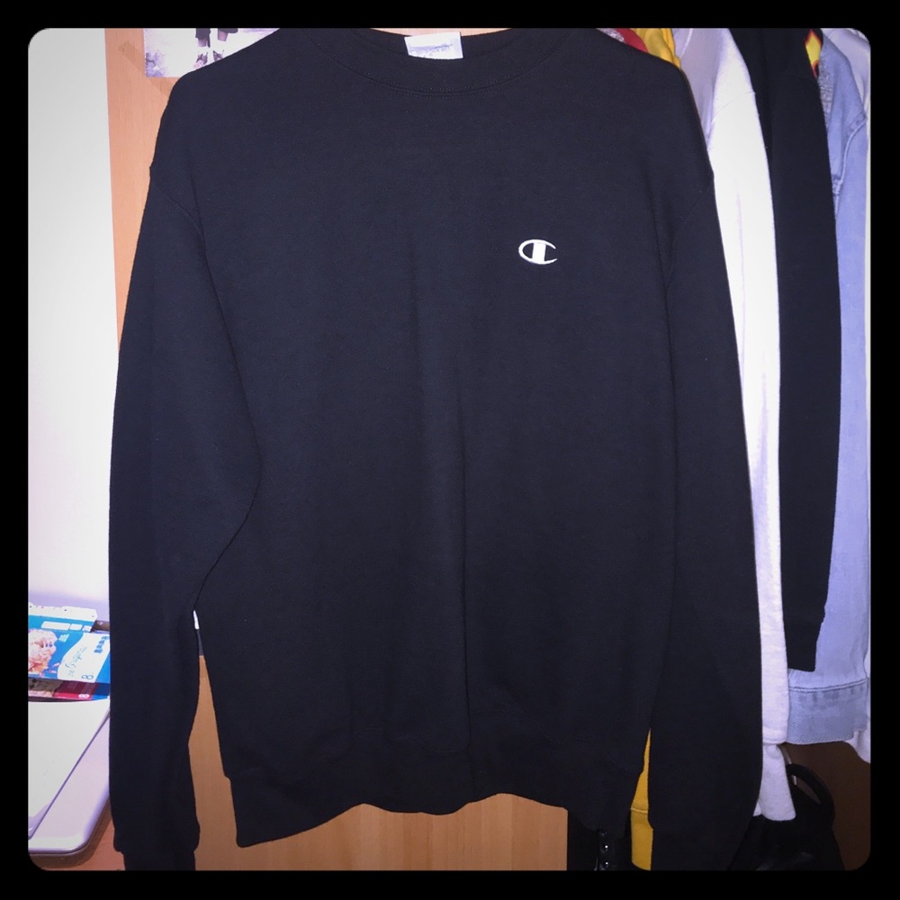 Champion crew neck, black