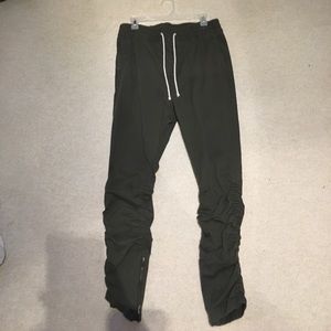 H&M Olive Green Drawstring Pants with Zipper