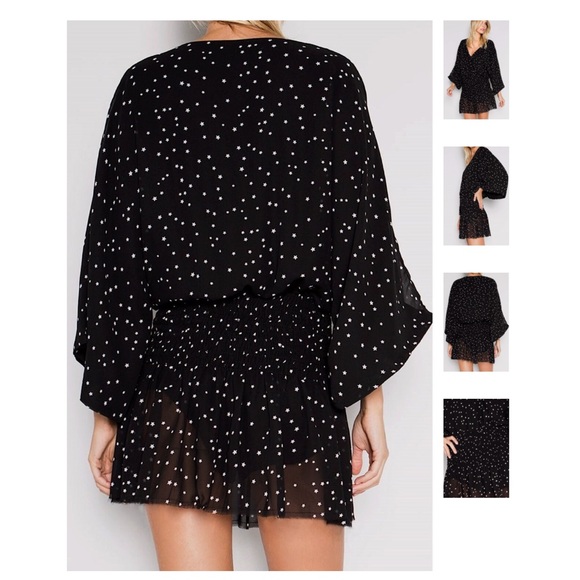 LAST 1️⃣ V Neck Star Print Mini Dress - Picture 5 of 9