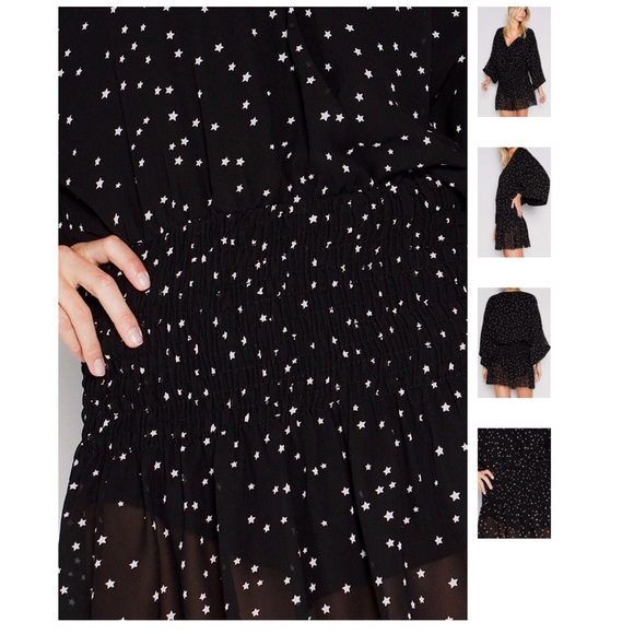 LAST 1️⃣ V Neck Star Print Mini Dress - Picture 6 of 9