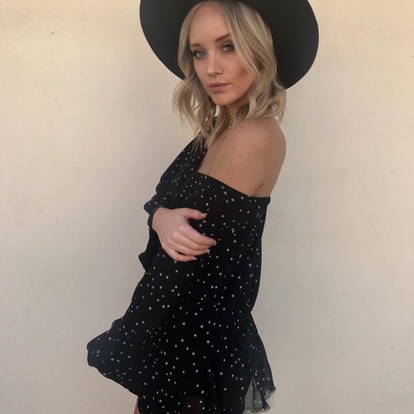 LAST 1️⃣ V Neck Star Print Mini Dress - Picture 4 of 9