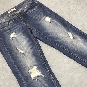 Distressed Jean Capris