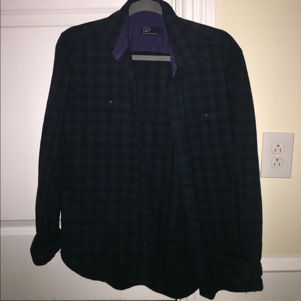 Men’s blue/green flannel
