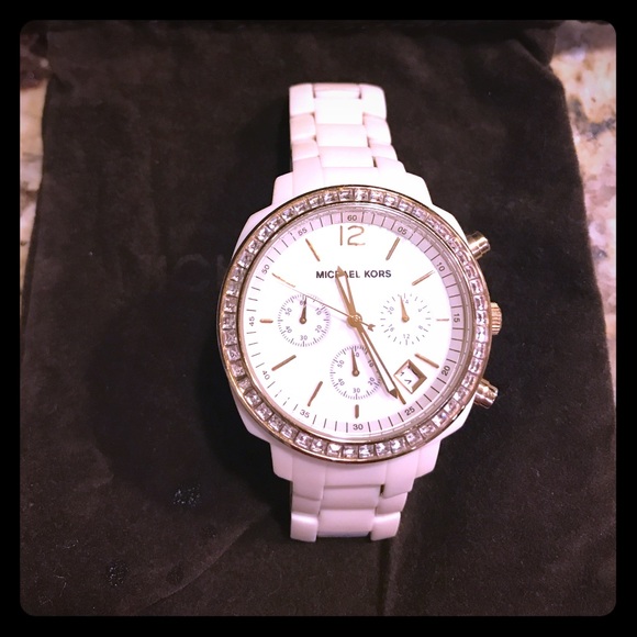 White Michael Kors Watch - Picture 1 of 4