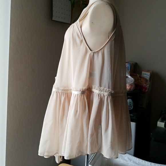 Alythea Sheer Sleeveless Asymmetrical Babydoll - Picture 2 of 4