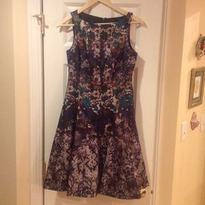 Print flared dress